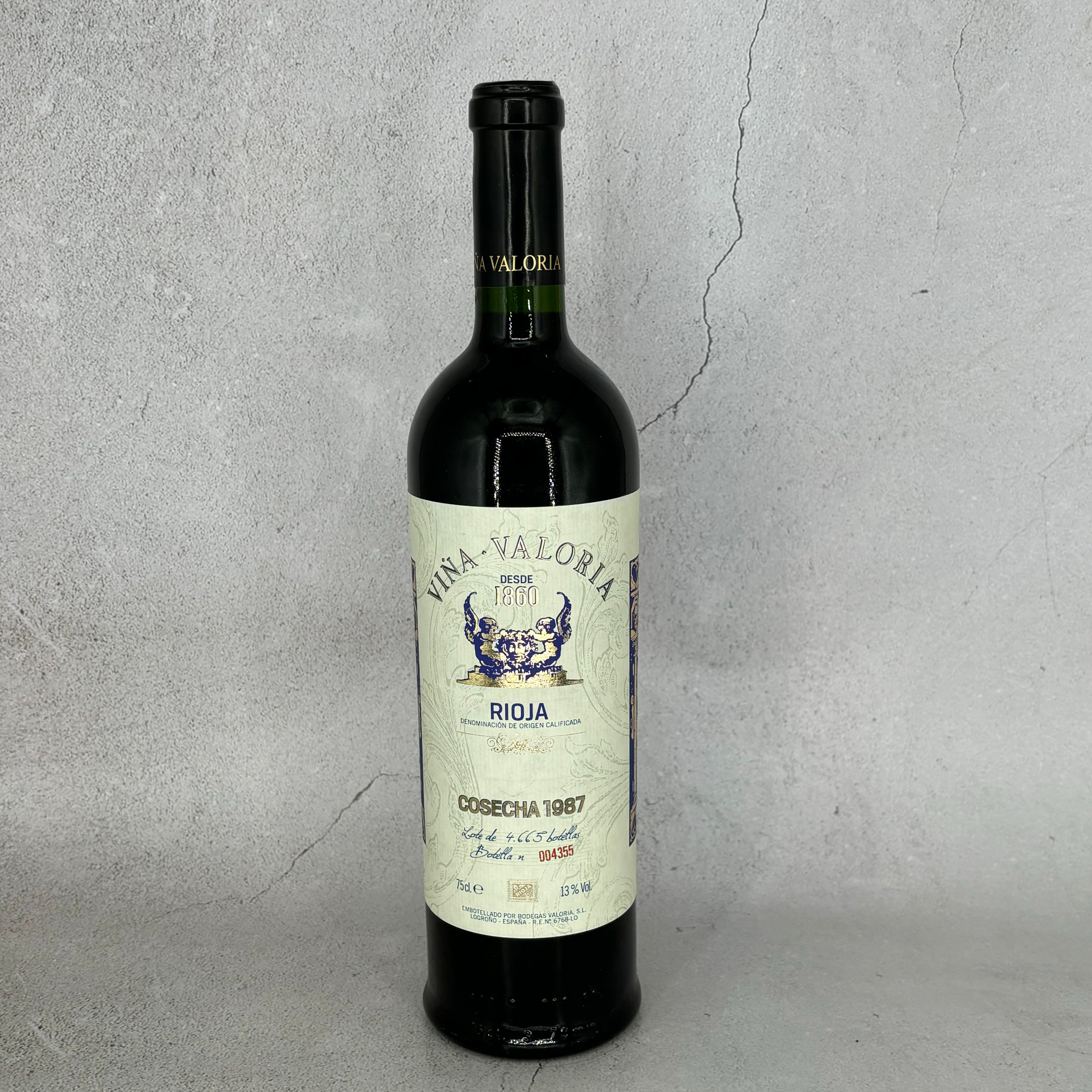 Valoria Rioja Vina Valoria Rioja Reserva 1987 – Boutellier